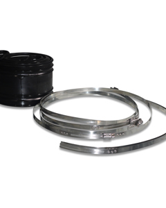 Packing f/exhaust air chimney D920/30 black incl pipe clamps